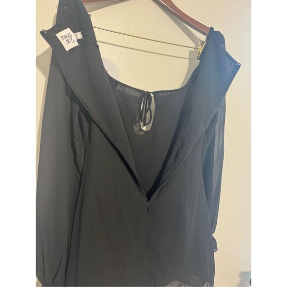 Princess Polly Bayford Long Sleeve Mini Dress Black US Size 6 NWT New - Picture 10 of 12